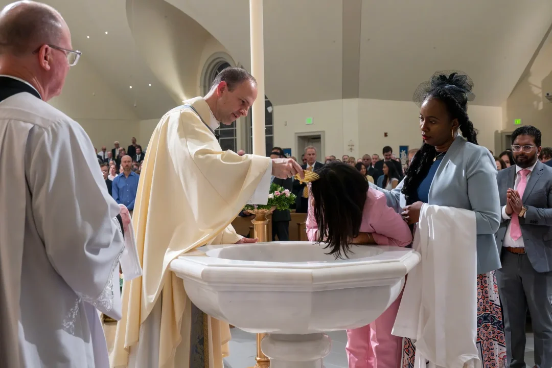 Image of Easter 2024 Vigil Baptism at St. Louis Catholic Church